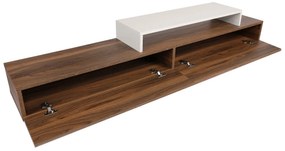 Unidade de TV Nirvana – Branco e Teca – 180x41,7x29,5 cm | Tribo Home