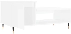 Mesa de centro 100x50x45 cm derivados madeira branco brilhante
