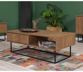 Conjunto de Mobiliário de Sala Laxus – Nogueira e Preto – 90x39x40 cm