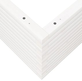 Vaso/floreira jardim 110x110x46 cm madeira pinho maciça branco