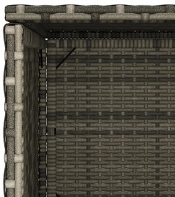 Armário de arrumação para jardim 50x55x115 cm vime PE cinzento