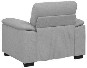 Poltrona 60 cm tecido cinzento nuvem