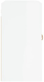 Armário de parede 60x31x60cm derivados madeira branco brilhante