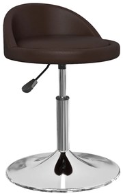vidaXL Banco de bar couro artificial castanho
