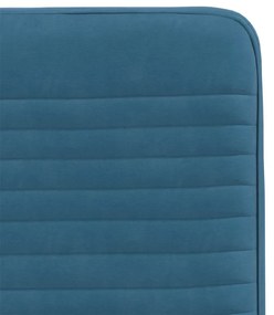 Cadeiras de jantar 2 pcs veludo azul