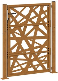 Portão de jardim 105x130 cm design de luz em aço resistente