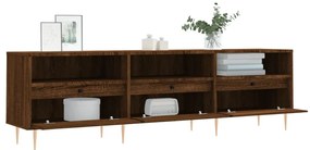Móvel TV 150x30x44,5 cm derivados de madeira carvalho castanho