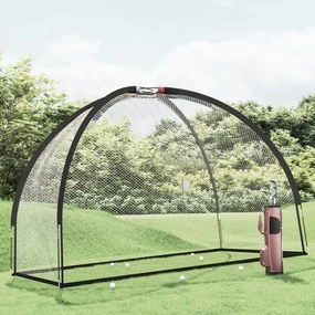 93752 vidaXL Rede p/ treino de golfe 300x150x210 poliéster preto
