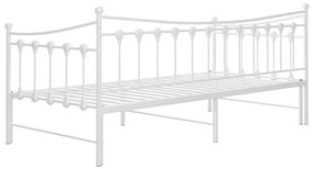 Estrutura sofá-cama de puxar 90x200 cm metal branco