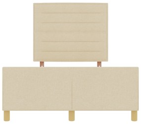 Cama vidaXL Creme 140x200 cm Tecido