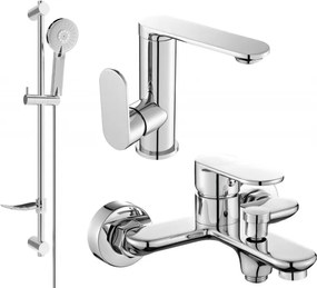 Mexen Milo Conjunto de Banheira DF40, cromado - 713053DF40-00