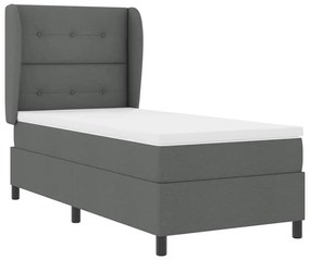Cama Box com Colchão Cinza Escuro 90x200 cm