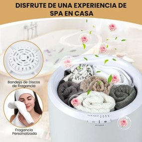 Cubo aquecedor de toalhas para banheiro 20 L com temporizador de desligamento automático Ajustes de 15/30/45/60 minutos Cinza