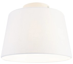 Candeeiro de teto moderno com cúpula branca 25 cm - Combi
