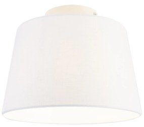 Luminária de teto moderna com cúpula branca de 25 cm - Combi Country / Rústico