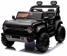 Carro elétrico para crianças 24V 2 lugares Ford Bronco XXL com tração traseira, licenciado Rodas Plástico Preto