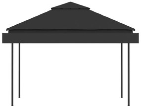 Gazebo c/ toldos duplos extensíveis 3x3x2,75m 180g/m² antracite