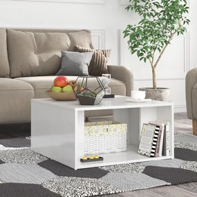 Mesas de centro 4pcs derivados de madeira branco brilhante
