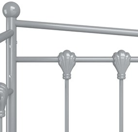 Sofá-cama 90x200 cm metal cinzento
