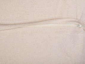 Almofada decorativa tufada em algodão creme e azul 45 x 45 cm EYTELIA Beliani