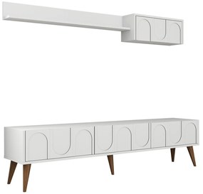 Unidade TV Lyon – Branco e Nogueira – 180x44x35 cm