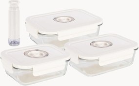 Recipientes de vidro para alimentos a vácuo com bomba manual Aspifresh, conjunto de 3
