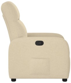 Poltrona reclinável tecido cor creme