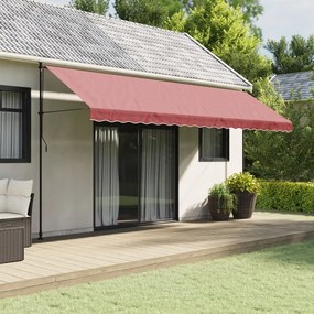 vidaXL Tecido substituição para sanefa de toldo 5 m riscas bordô