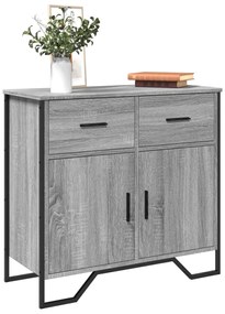 vidaXL Aparador 79,5x35,5x74,5 cm derivados de madeira sonoma cinzento