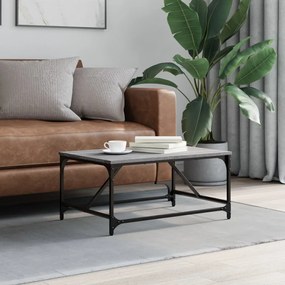 vidaXL Mesa de centro 75x50x35 cm derivados de madeira cinzento sonoma