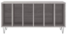 Armário p/ discos 100x38x48cm derivados madeira cinzento sonoma