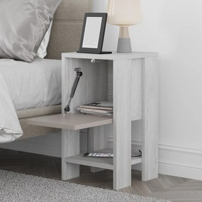Mesinha de Cabeceira Ema – Branco Light Mocha – 30x55x30 cm