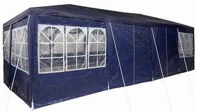 Tenda de Festa com 12 Lados Azuis 8x4 m PE