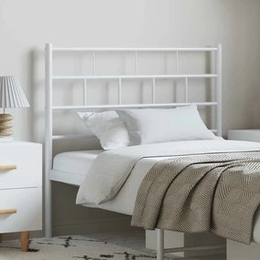 Cabeceira de cama 100 cm metal branco