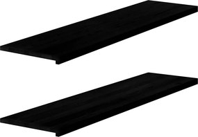 vidaXL Soleiras da janela 2 pcs 160x40x2 cm carvalho castanho-escuro