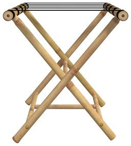 Suporte de bagagem dobrável 62x42x50,5 cm bambu