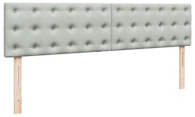 Estrutura de cama otomana com colchão 200x200 cm cinzento claro