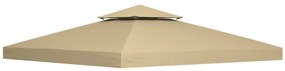 Outsunny Cobertura de Substituição para Jardim Gazebo Lona de Reposição para Gazebo Tenda 3x3 m Bege | Aosom Portugal
