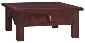 vidaXL Mesa de centro clássica 68x68x30 cm mogno maciço castanho