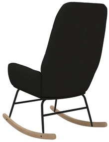 Cadeira de baloiço tecido preto