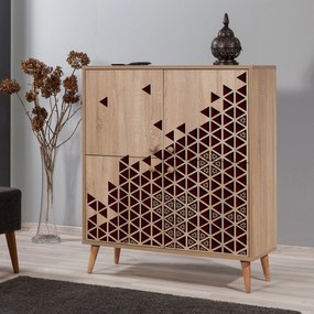 Armário Multiusos Multilux – Carvalho Sonoma – 95x111x36 cm