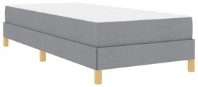 vidaXL Cama Box Cinzento-claro 90 x 190 cm tecido