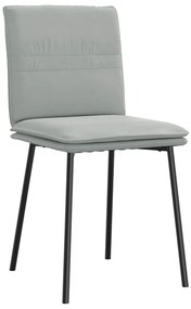 Cadeiras de jantar 2 pcs veludo cinzento-claro