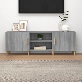vidaXL Móvel de TV 150x30x50 cm derivados de madeira cinzento sonoma