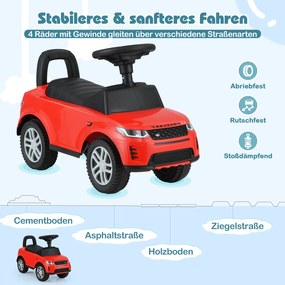 Carrinho de passeio 3 em 1 para crianças pequenas com alça removível, licenciado pela Land Rover Discovery - Branco
