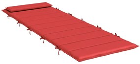 Almofadão p/ espreguiçadeira 180x60x4 cm tecido oxford vermelho
