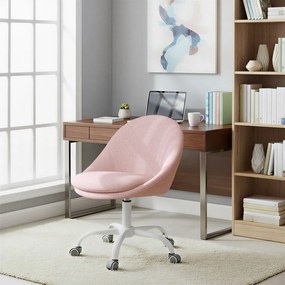 Cadeira para escritório 60 x 60 x (80-90) cm, ajustável em altura, rosa