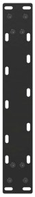 Pés para mesa de centro em formato de U, 2 peças, preto, 28x(42-43) cm
