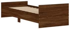 Estrutura de Cama Moona - 75x190 cm - Nogueira - Design Moderno