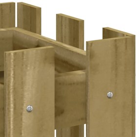 Vaso de jardim c/ design de cerca 60x30x30 cm pinho impregnado